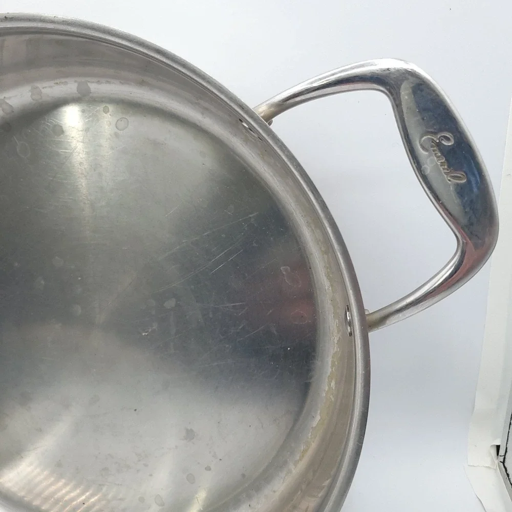 Emeril 3 Qt Saute Pan w/ Lid 10 Inch Copper Core Stainless Steel Skillet Frying